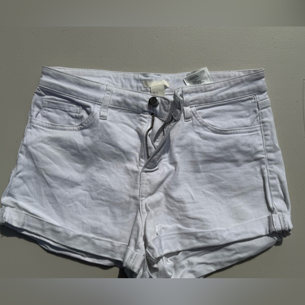 White Denim Shorts